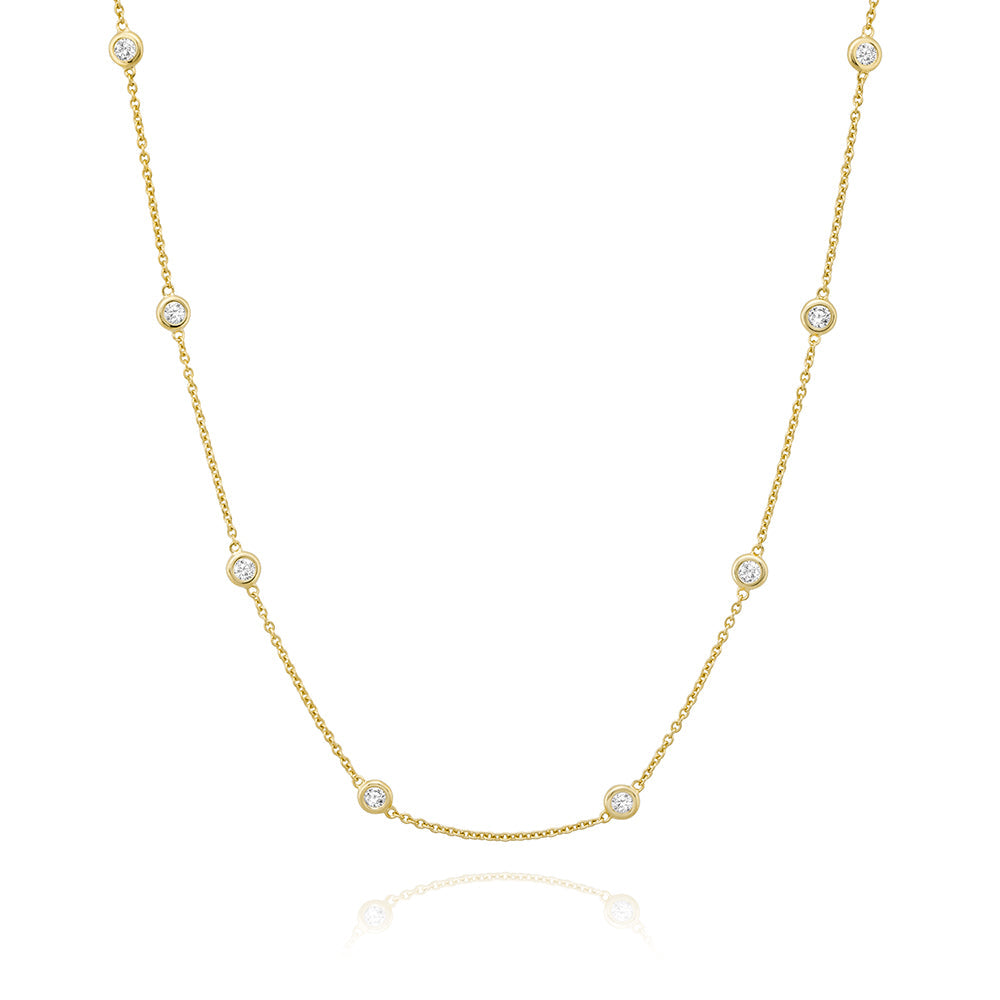 Diamond by the Yard Necklace in Yellow