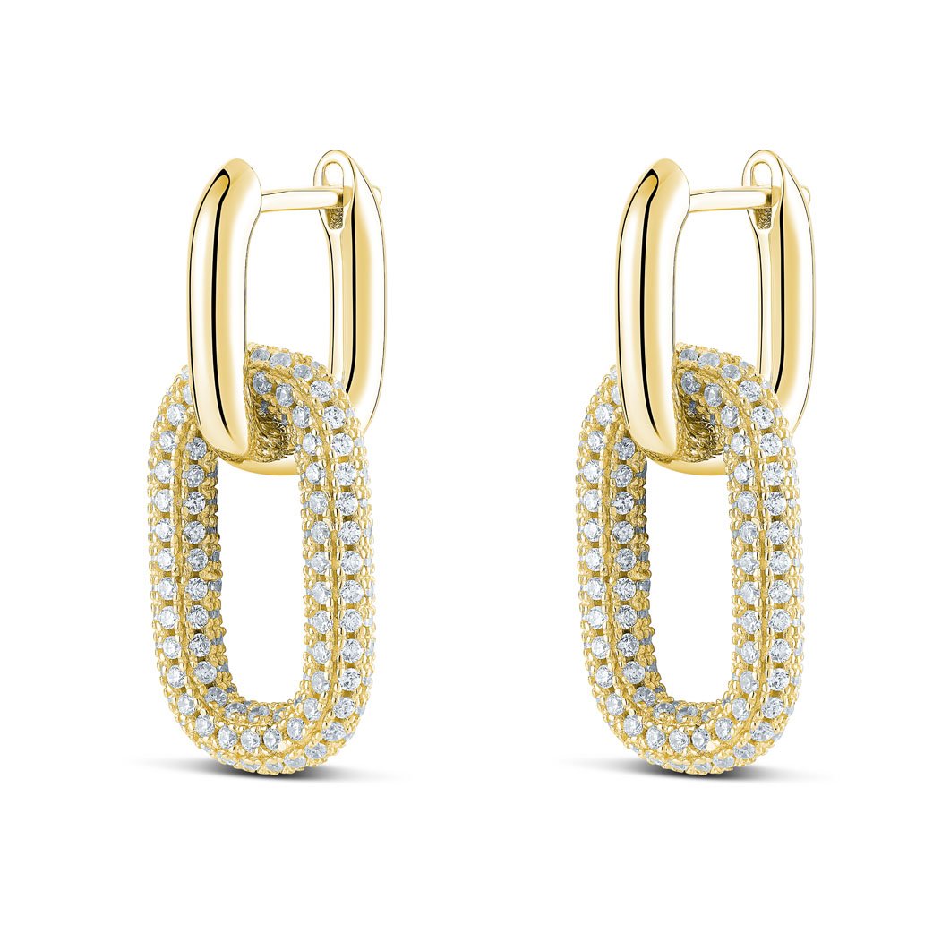Be Square Au Carré Earrings in Yellow