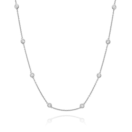 Diamond by the Yard Necklace in White