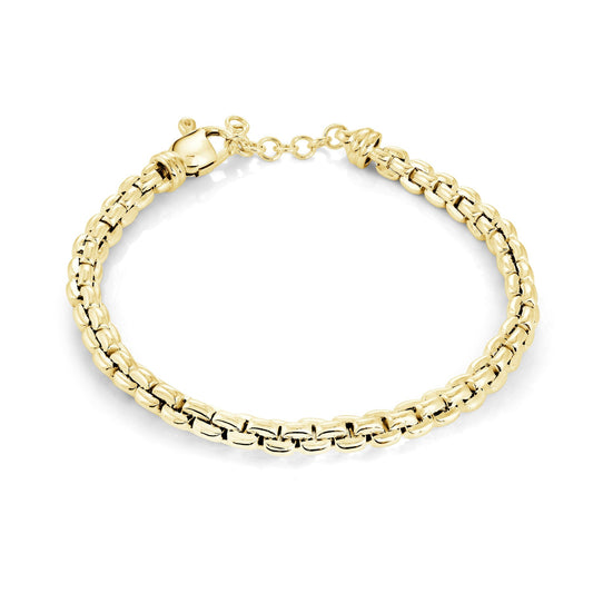 Rounded Cube Link Bracelet in Yellow